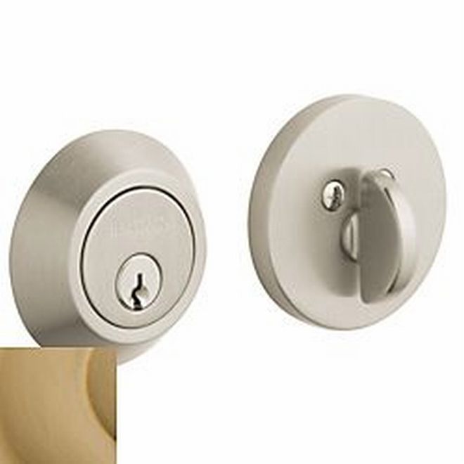 Baldwin 8241033 Contemporary 2-1/8" Single Cylinder Deadbolt Vintage Brass Finish - NA - NA