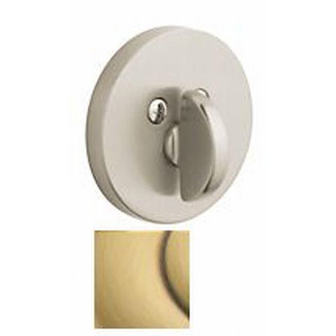 Baldwin 8241060 Contemporary 2-1/8" Single Cylinder Deadbolt Satin Brass and Brown Finish - NA - NA