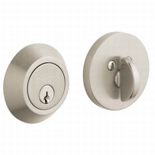 Baldwin 8241150 Contemporary 2-1/8" Single Cylinder Deadbolt Satin Nickel Finish - NA - NA