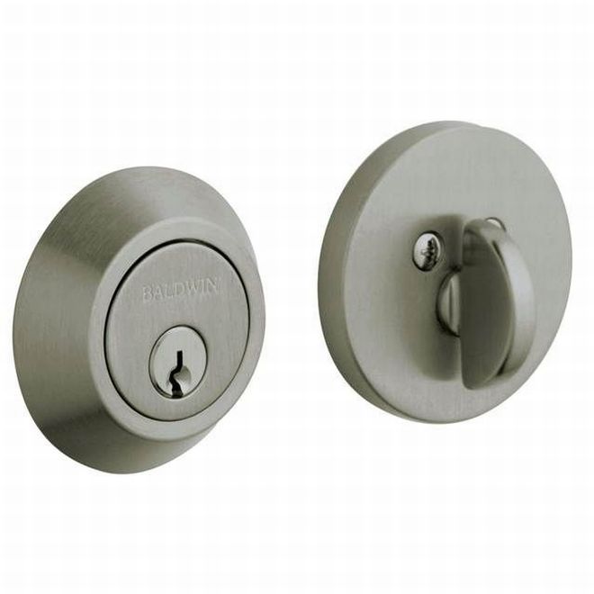 Baldwin 8241151 Contemporary 2-1/8" Single Cylinder Deadbolt Antique Nickel Finish - NA - NA