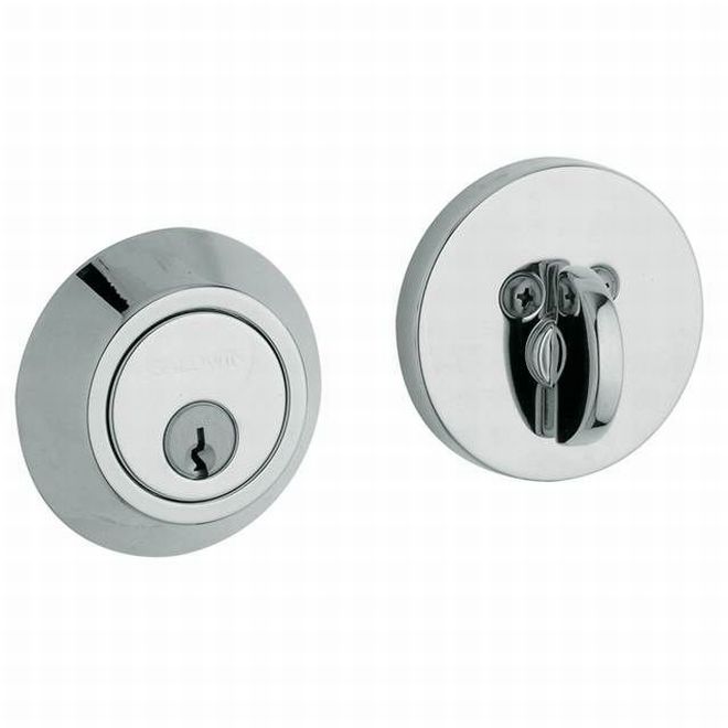 Baldwin 8241260 Contemporary 2-1/8" Single Cylinder Deadbolt Bright Chrome Finish - NA - NA