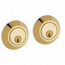 Baldwin 8242003 Contemporary 2-1/8" Double Cylinder Deadbolt Lifetime Brass Finish - Lifetime Brass - NA