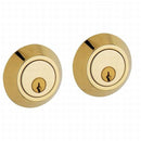 Baldwin 8242031 Contemporary 2-1/8" Double Cylinder Deadbolt Unlacquered Brass Finish - Unlacquered Brass - NA