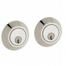 Baldwin 8242055 Contemporary 2-1/8" Double Cylinder Deadbolt Lifetime Bright Nickel Finish - Lifetime Bright Nickel - NA