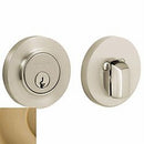 Baldwin 8244033 Contemporary Low Profile 2-1/8" Single Cylinder Deadbolt Vintage Brass Finish - NA - NA