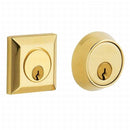 Baldwin 8255031 Cody Squared Double Cylinder Deadbolt Unlacquered Brass Finish - Unlacquered Brass - NA