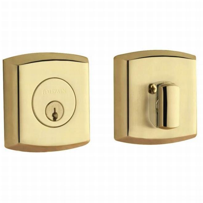 Baldwin 8285003 Soho Single Cylinder Deadbolt Lifetime Brass Finish - Lifetime Brass - NA