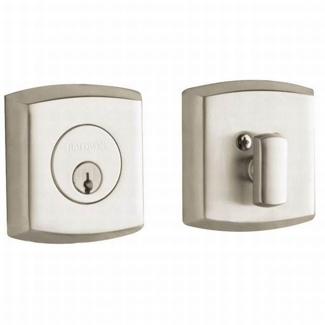 Baldwin 8285150 Soho Single Cylinder Deadbolt Satin Nickel Finish - Satin Nickel - NA