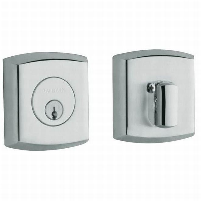 Baldwin 8285260 Soho Single Cylinder Deadbolt Bright Chrome Finish - Bright Chrome - NA