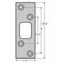 Kwikset 83222 3-5/8" Square Deadbolt Strike