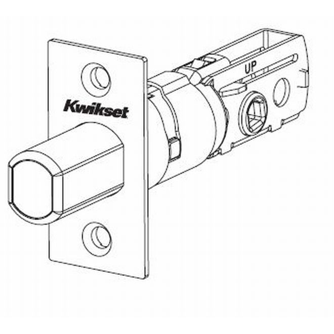 Kwikset 84513-15 UL Square Corner Adjustable Deadbolt Latch Satin Nickel Finish