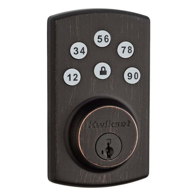 Kwikset 907-2 Powerbolt 2 Touchpad Electronic Deadbolt SmartKey with RCAL Latch and RCS Strike