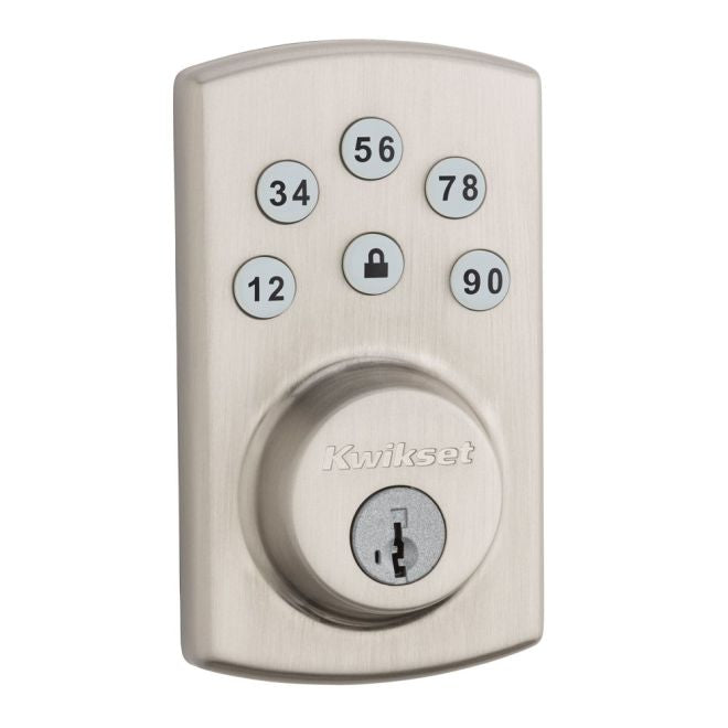 Kwikset 907-2 Powerbolt 2 Touchpad Electronic Deadbolt SmartKey with RCAL Latch and RCS Strike