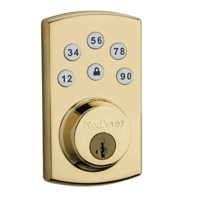 Kwikset 907-2 Powerbolt 2 Touchpad Electronic Deadbolt SmartKey with RCAL Latch and RCS Strike