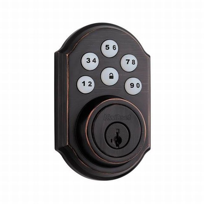 Kwikset 909 Smartcode Touchpad Electronic Deadbolt SmartKey with RCAL Latch and RCS Strike