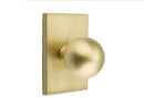 EMTEK  Orb Knob with Modern Rectangular Rosette