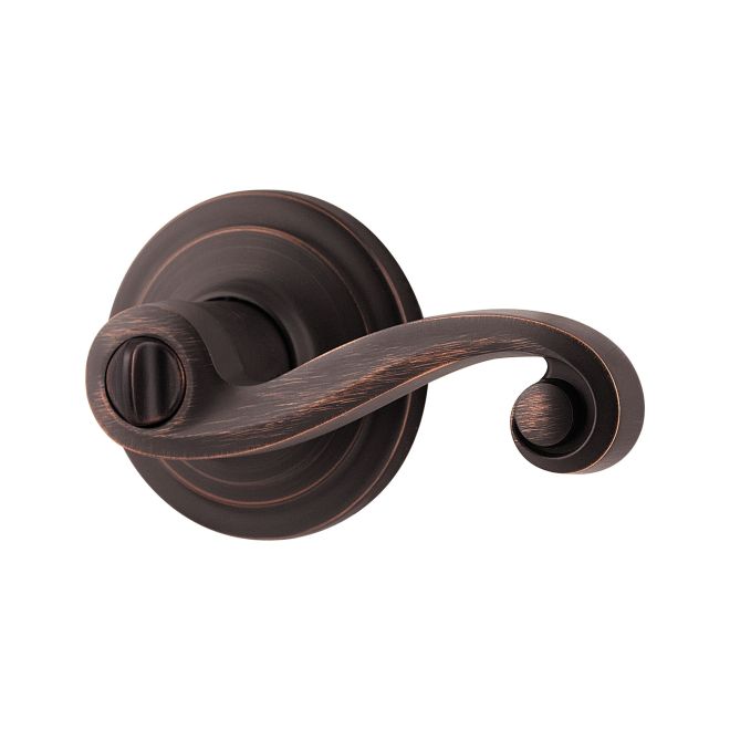 Kwikset 979LLRH-11PS Right Hand Lido Lever Interior Double Cylinder Montara Handleset Trim Smart Key Venetian Bronze Finish