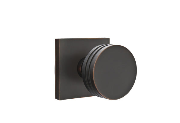 Emtek Bern Brass knob with Square rosette