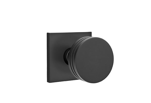 Emtek Bern Brass knob with Square rosette