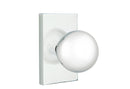 EMTEK  Orb Knob with Modern Rectangular Rosette