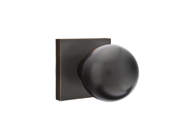 EMTEK  Orb Knob with Square Rosette