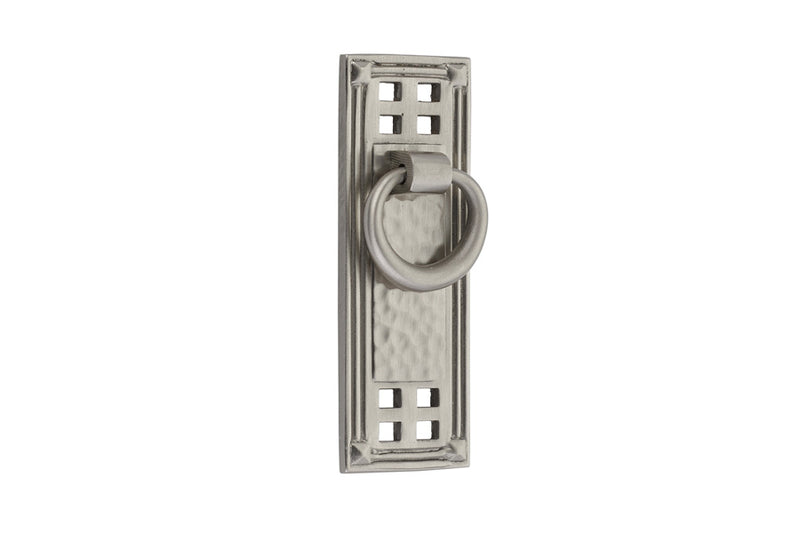 EMTEK HAMMERED VERTICAL RING PULL