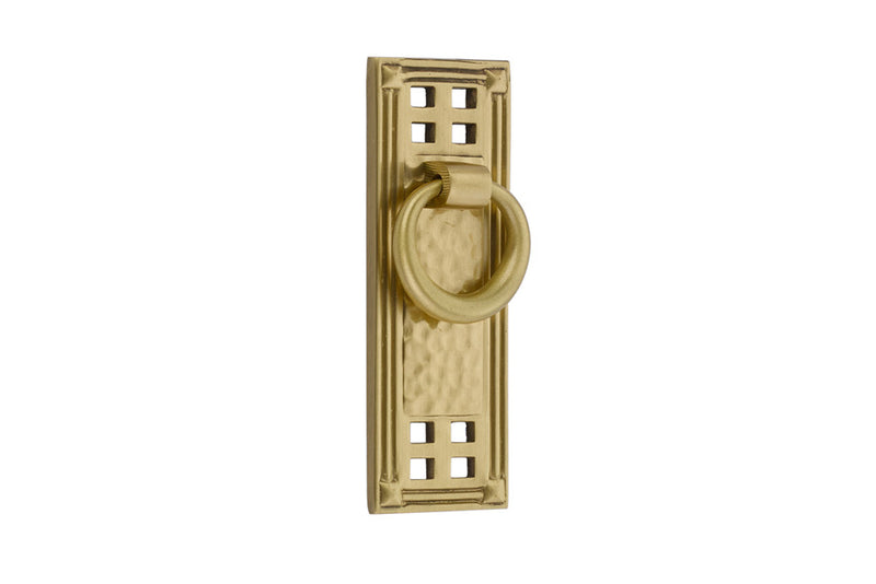 EMTEK HAMMERED VERTICAL RING PULL