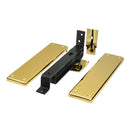 DELTANA SPRING HINGE, DOUBLE ACTION W/ SOLID BRASS COVER PLATES