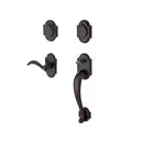 Baldwin Reserve DCADIXARCRRAR481 Double Cylinder Adirondack Handleset with Right Hand Arch Lever and Rustic Arch Rose with 6AL Latch and Dual Strike Dark Bronze Finish - Right Hand - NA