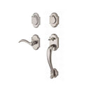 Baldwin Reserve DCADIXARCRRAR492 Double Cylinder Adirondack Handleset with Right Hand Arch Lever and Rustic Arch Rose with 6AL Latch and Dual Strike White Bronze Finish - Right Hand - NA