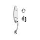 Baldwin Reserve DCCHEXELLTRR260 Double Cylinder Chesapeake Handleset with Ellipse Knob Traditional Round Rose with 6AL Latch and Dual Strike Bright Chrome Finish - Bright Chrome - NA