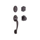 Baldwin Reserve DCCOLXTRATAR112 Double Cylinder Columbus Handleset with Traditional Knob and Traditional Arch Rose with 6AL Latch and Dual Strike Venetian Bronze Finish - Venetian Bronze - NA