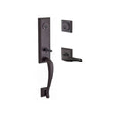 Baldwin Reserve DCDELXDECRTSR112 Double Cylinder Del Mar Handleset with Right Hand Decorative Lever and Traditional Square Rose with 6AL Latch and Dual Strike Venetian Bronze Finish - Right Hand - NA