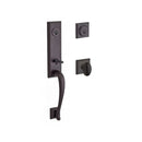 Baldwin Reserve DCDELXELLTSR112 Double Cylinder Del Mar Handleset with Ellipse Knob Traditional Square Rose with 6AL Latch and Dual Strike Venetian Bronze Finish - Venetian Bronze - Brass