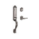 Baldwin Reserve DCELIXDECLTAR152 Double Cylinder Elizabeth Handleset with Left Hand Decorative Lever and Traditional Arch Rose with 6AL Latch and Dual Strike Matte Antique Nickel Finish - Left Hand - NA