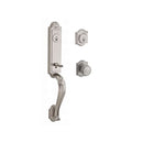Baldwin Reserve DCELIXTRATAR150 Double Cylinder Elizabeth Handleset with Traditional Knob and Traditional Arch Rose with 6AL Latch and Dual Strike Satin Nickel Finish - NA - NA