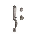 Baldwin Reserve DCELIXTRATAR152 Double Cylinder Elizabeth Handleset with Traditional Knob and Traditional Arch Rose with 6AL Latch and Dual Strike Matte Antique Nickel Finish - NA - NA