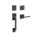 Baldwin Reserve DCLAJXSQUCSR112 Double Cylinder La Jolla Handleset with Square Lever and Contemporary Square Rose with 6AL Latch and Dual Strike Venetian Bronze Finish - NA - NA