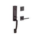 Baldwin Reserve DCMIAXSQULCSR112 Double Cylinder Miami Handleset with Left Hand Square Lever and Contemporary Square Rose with 6AL Latch and Dual Strike Venetian Bronze Finish - Left Hand - NA