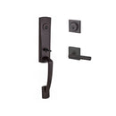 Baldwin Reserve DCMIAXTUBLCSR112 Double Cylinder Miami Handleset with Left Hand Tube Lever and Contemporary Square Rose with 6AL Latch and Dual Strike Venetian Bronze Finish - Left Hand - NA