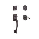Baldwin Reserve DCNAPXCURLTAR112 Double Cylinder Napa Handleset with Left Hand Curve Lever and Traditional Arch Rose with 6AL Latch and Dual Strike Venetian Bronze Finish - Left Hand - NA