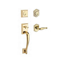 Baldwin Reserve DCNAPXDECRTAR003 Double Cylinder Napa Handleset with Right Hand Decorative Lever and Traditional Arch Rose with 6AL Latch and Dual Strike Lifetime Brass Finish - Right Hand - NA