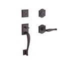 Baldwin Reserve DCNAPXDECRTAR112 Double Cylinder Napa Handleset with Right Hand Decorative Lever and Traditional Arch Rose with 6AL Latch and Dual Strike Venetian Bronze Finish - Right Hand - NA