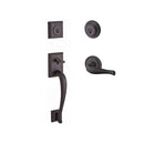 Baldwin Reserve DCNAPXDECRTRR112 Double Cylinder Napa Handleset with Right Hand Decorative Lever and Traditional Round Rose with 6AL Latch and Dual Strike Venetian Bronze Finish - Right Hand - NA