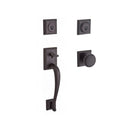 Baldwin Reserve DCNAPXROUTSR112 Double Cylinder Napa Handleset with Round Knob and Traditional Square Rose with 6AL Latch and Dual Strike Venetian Bronze Finish - NA - NA