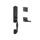Baldwin Reserve DCNEWXDECRTSR112 Double Cylinder New Hampshire Handleset with Right Hand Decorative Lever and Traditional Square Rose with 6AL Latch and Dual Strike Venetian Bronze Finish - Right Hand - NA
