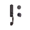 Baldwin Reserve DCNEWXELLTRR112 Double Cylinder New Hampshire Handleset with Ellipse Knob Traditional Round Rose with 6AL Latch and Dual Strike Venetian Bronze Finish - NA - NA