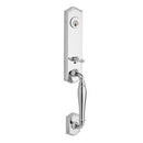 Baldwin Reserve DCNEWXFEDLTRR260 Double Cylinder New Hampshire Handleset with Left Hand Federal Lever and Traditional Round Rose with 6AL Latch and Dual Strike Bright Chrome Finish - Left Hand - NA