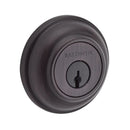 Baldwin Reserve DCTRD112 Double Cylinder Traditional Round Deadbolt with 6AL Latch and Dual Strike Venetian Bronze Finish - Venetian Bronze - NA