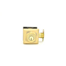 Baldwin Reserve DCTSD049 Double Cylinder Traditional Square Deadbolt with 6AL Latch and Dual Strike Matte Brass and Black Finish - Matte Brass and Black - NA